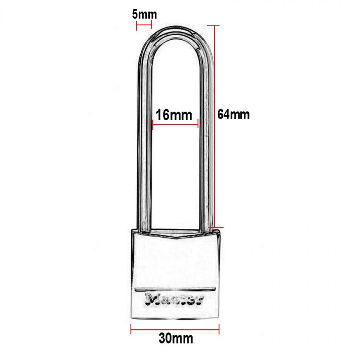 Λουκέτο ναυτιλιακό μπρούτζινο επινικελωμένο με λαιμό inox και 2 κλειδιά Master Lock - 639EURDLJ 639130112