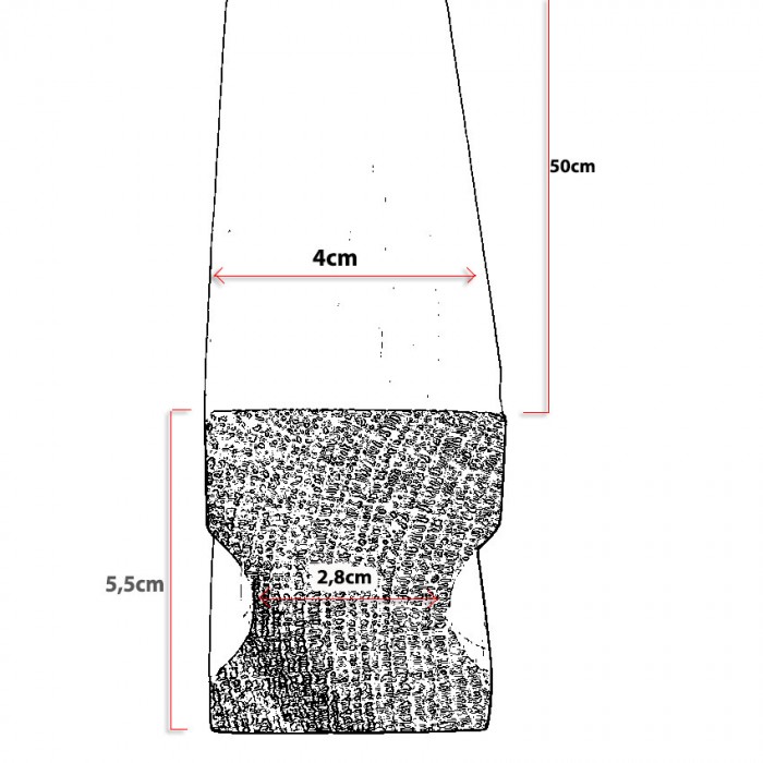 Ξύλινη Λαβή Εξώπορτας  Άβαφη απο Μασίφ Ξύλο Δρύς Πλατύβενη Βορείου Αμερικής σε 12 διαστάσεις σειρά 737