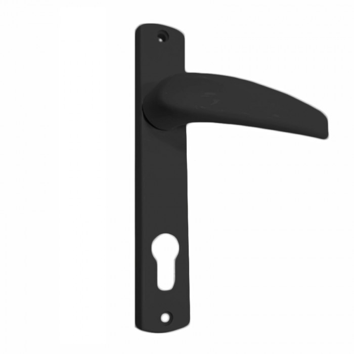 Πόμολο Αλουμινόπορτας Πλάκα Φιξ Μαύρο Νο140-1