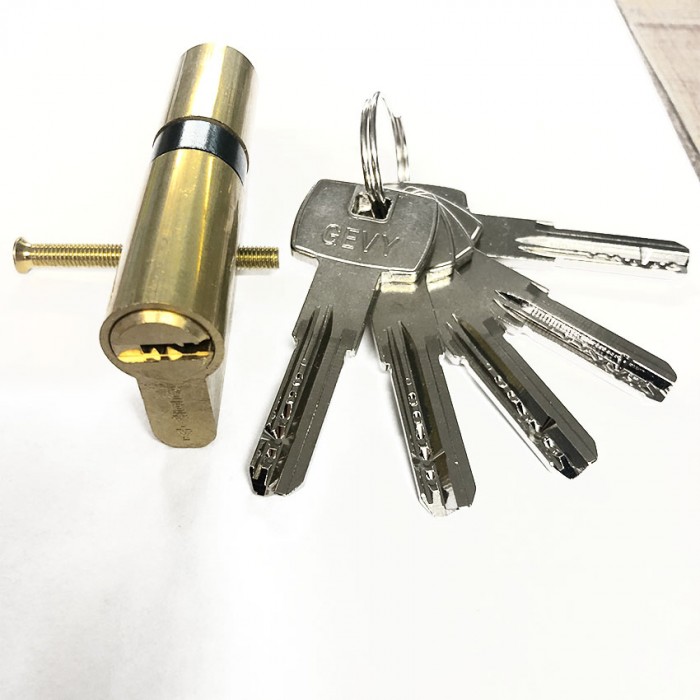 Κύλινδρος πόρτας Υπερασφαλείας Gevy 60mm με 5 κλειδιά Χρυσός