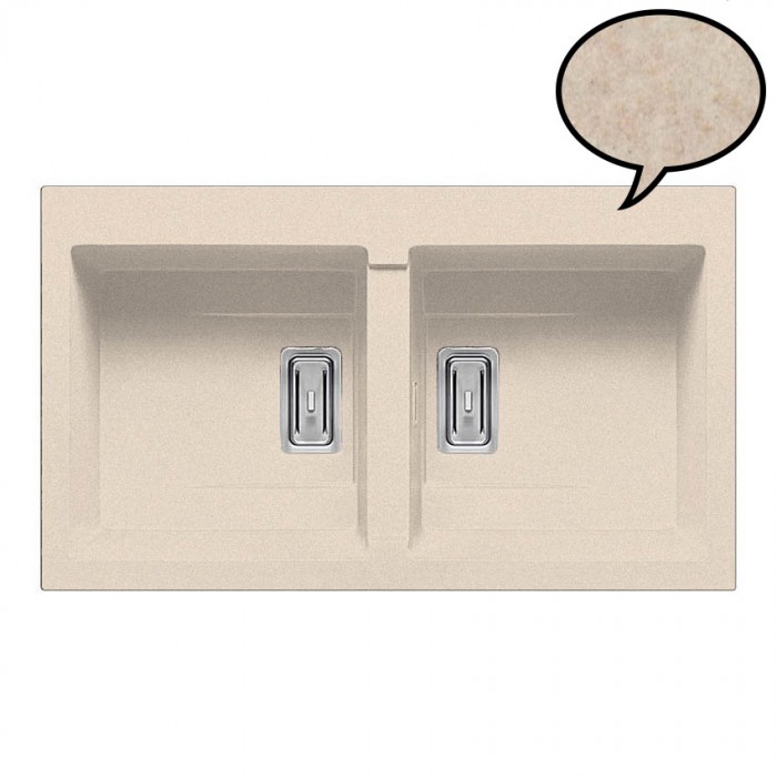 ΝΕΡΟΧΥΤΕΣ Pyramis PYRAGRANITE KARTESIO Dark Beige (86X50) 2B - 070054011