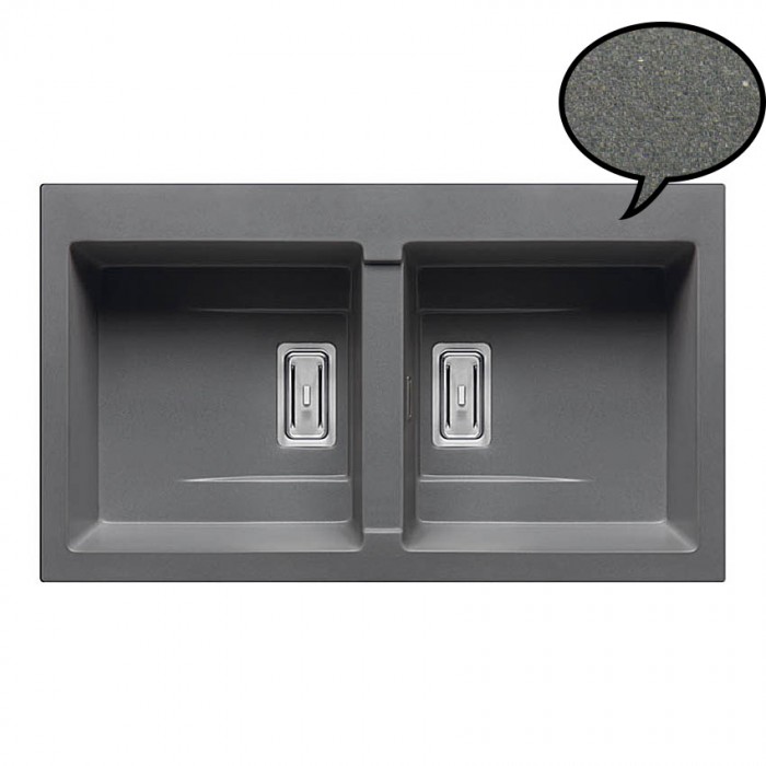 ΝΕΡΟΧΥΤΕΣ Pyramis PYRAGRANITE KARTESIO Iron Grey (86X50) 2B - 070054311