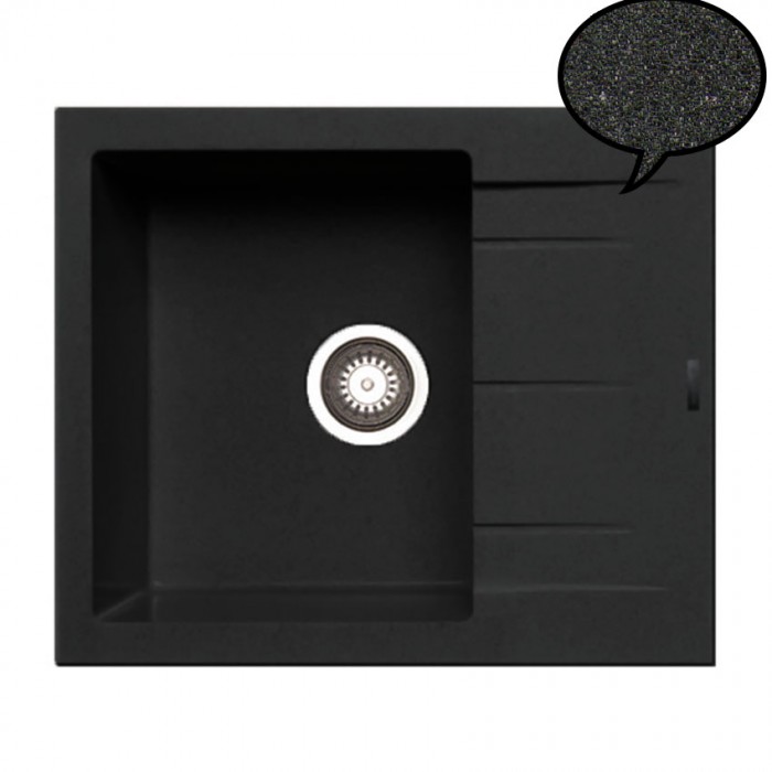 ΝΕΡΟΧΥΤΕΣ Pyramis PYRAGRANITE ALAZIA Carbon (59x50) 1B 1D - 079809111