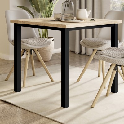 Δομή για την δημιουργία τραπεζιού που αποτελείται από τετράγωνα πόδια και κορνίζα σε Μαύρο χρώμα με διαστάσεις 75cm X 75cm και ύψος 71cm Emuca 2047114