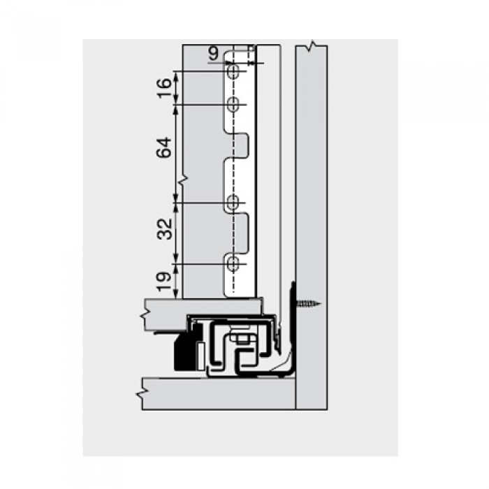 Μεταλλικά Πλαϊνά συρταριού με υποδοχή για γυαλί BLUM LEGRABOX -C- με ύψος 17.7cm και Βάθος 50cm σε χρώμα Ανθρακί
