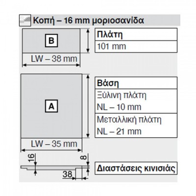 Μεταλλικό συρτάρι BLUM Legrabox -Κ- 14.4cm Βάθος 50cm με ενσωματωμένο φρένο και TIP ON σε χρώμα Ανθρακί