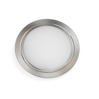 Σποτ φωτισμού ντουλάπας με Led Φ84mm Emuca 5040251 σε Σατινέ Νίκελ