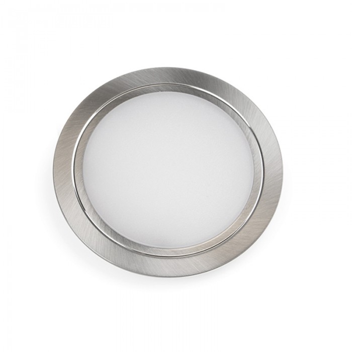 Σποτ φωτισμού ντουλάπας με Led Φ66mm Emuca 5040151 σε Σατινέ Νίκελ