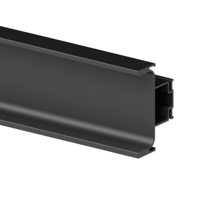 Κεντρικό Κάθετο Προφίλ Αλουμινίου GOLA για Ένωση Μεταξύ Δυο Κουτιών και Προσόψεις Ντουλαπιών χωρίς Λαβές με μήκος βέργας 2.55m Μαύρο Emuca 8900514