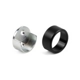 Πλαινό στήριγμα για σωλήνα Φ28 ντουλάπας Emuca 7919817 Μαύρο