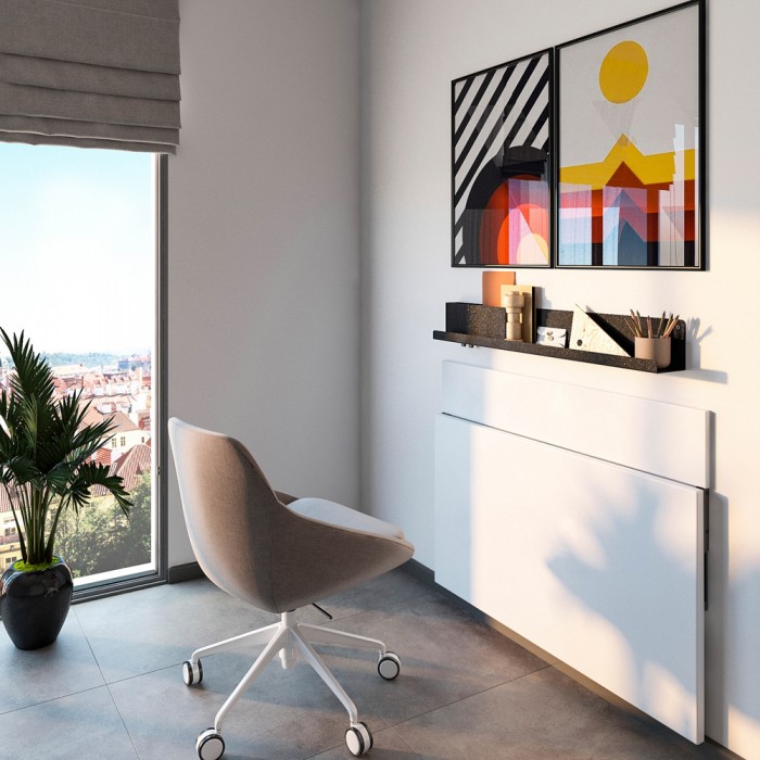 Πτυσσόμενα Στηριγμάτα Ξύλινων Ράφιών Σετ 2 Τεμαχίων με Μήκος 403mm για Βάρος Φόρτωσης μέχρι 60Kg Μαύρο EMUCA 7019114