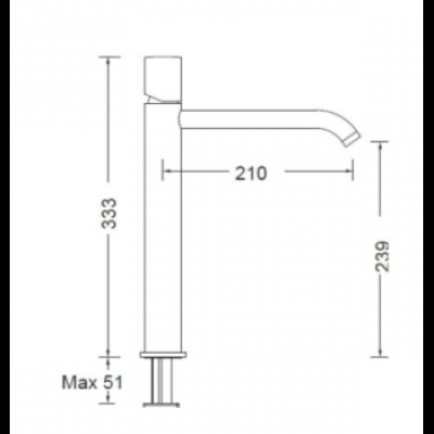 Μπαταρία Νιπτήρα Black Brushed Eurorama Eletta Tecno 167309-410