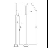 Αναμεικτική Μπαταρία Νιπτήρα Black Brushed Eurorama 13302-410