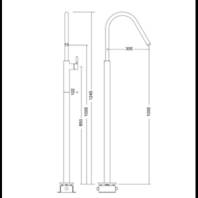 Αναμεικτική Μπαταρία Νιπτήρα Gold Brushed Eurorama 13302-201