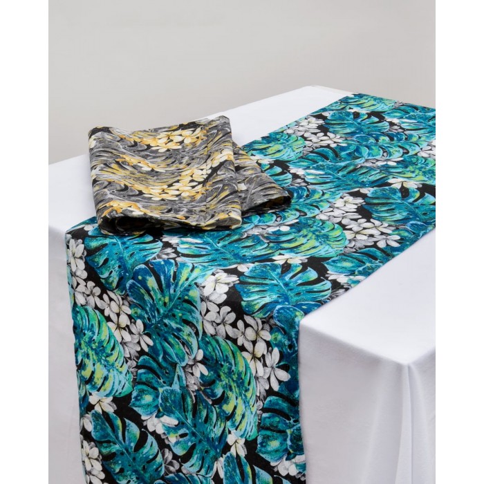 Τραβέρσα Σχέδιο Φύλλα Filipinas 30x150cm Τραβέρσα Πράσινο