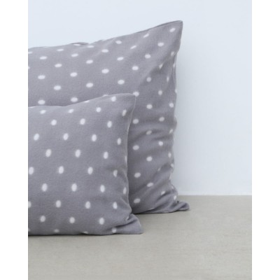 Fleece Γκρι Πουά Μαξιλαροθήκη Firenze σε 2 Διαστάσεις 50x50cm Γκρι