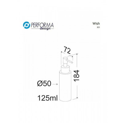 Επιτραπέζιο Dispenser Μεταλλικό Καφέ 125ml Geesa Performa Wish 825-221