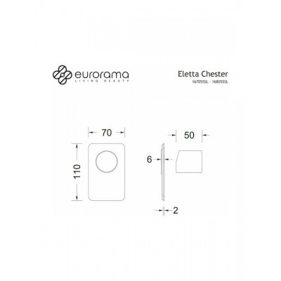 Μίκτης Μπαταρίας Εντοιχισμού Ντουζιέρας 1 Εξόδου Chrome Eurorama Eletta Tecno 167055SL-100