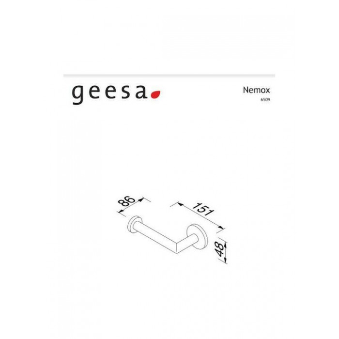 Χαρτοθήκη Επιτοίχια Inox Brushed Black Geesa Nemox 6509-410
