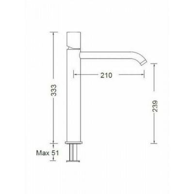 Μπαταρία Νιπτήρα Ψηλή Inox Ασημί Eurorama Eletta Tecno 167309P-110