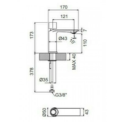Αναμεικτική Ψηλή Μπαταρία Νιπτήρα Black Matt Armando Vicario Halo 515041-400