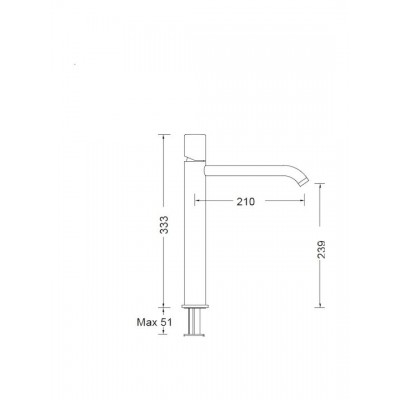  Μπαταρία Νιπτήρα Ψηλή Inox Black Matt Eurorama Eletta Tecno 167309P-400