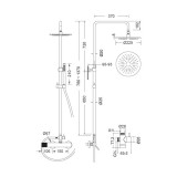 Αναμεικτική Μπαταρία Νιπτήρα Ψηλή Natural Brass Armando Vicario Slim 500041-225