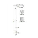 Ρυθμιζόμενη Στήλη Ντουζ 84-144cm Black Matt Eurorama 51400R-400