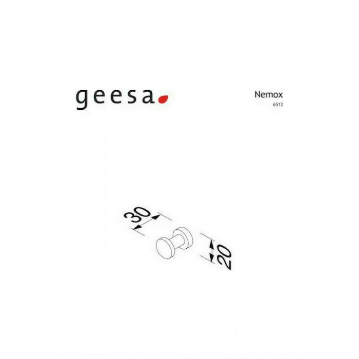 Άγκιστρο Μπάνιου Μονό με Βίδες ​3x3cm Gold Brushed Geesa Nemox