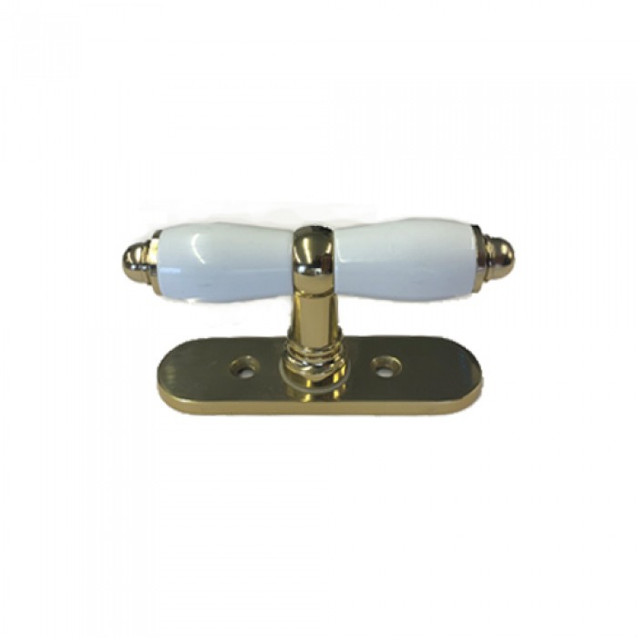 Πόμολο Παραθύρων με χειρολαβή Viometale 08.110 σε Λευκό-Όρο