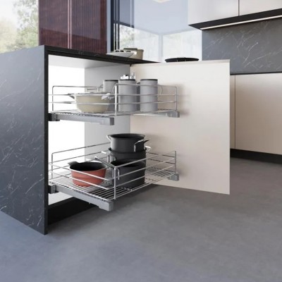 Συρμάτινο βαγονέτο κουζίνας Inoxa 2202D με Φρένο