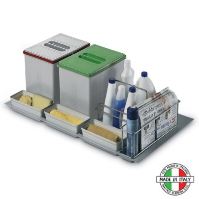 Σετ δοχείων απορριμάτων Νεροχύτη Inoxa 97da-902 Νο90