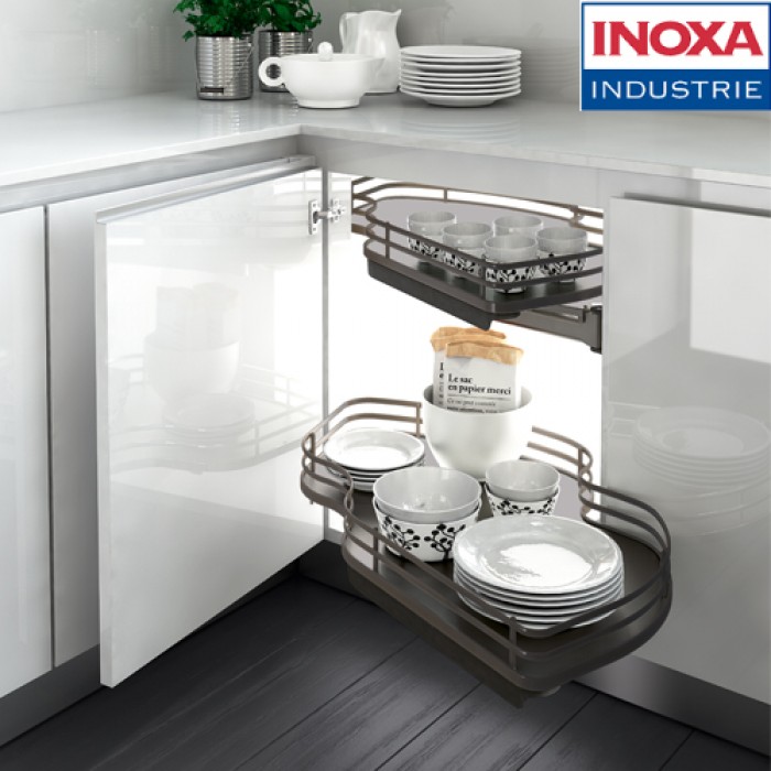 Μηχανισμός κουζίνας για τυφλό ντουλάπι φασόλι Inoxa Combis 846BE για Πόρτα 45εκ Ανθρακί