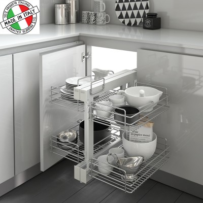 Μηχανισμός κουζίνας με φρένο για τυφλό ντουλάπι Inoxa Compact 839B για πόρτα 45cm