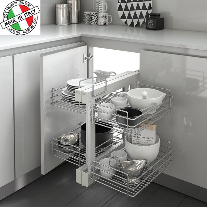 Μηχανισμός κουζίνας με φρένο για τυφλό ντουλάπι Inoxa Compact 839B για πόρτα 45cm