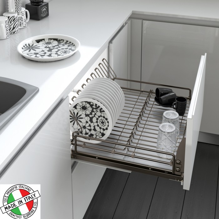 Πιατοθήκη - Ποτηροθήκη Βάσεως Inoxa Ardesia 5703EY Νο45 Σε Χρώμα Ανθρακί