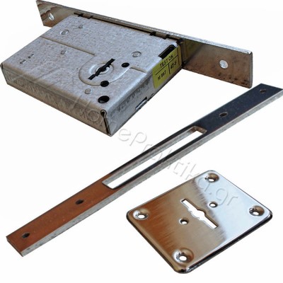 Κλειδαριά ασφαλείας Cisa Νίκελ (πρόσθετη) τύπου χρηματοκιβωτίου 57234 2στροφών με 3 κλειδιά.