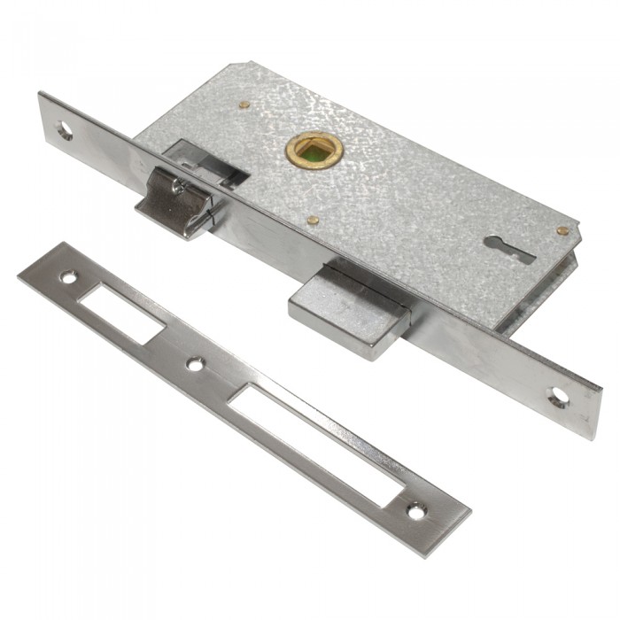 Κλειδαριά Domus Νίκελ Χωνευτή Μεσόπορτας με 2 κλειδιά 80540