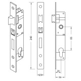 Κλειδαριά Σιδερόπορτας Χωρίς Αφαλό Χωνευτή DOMUS 90120T