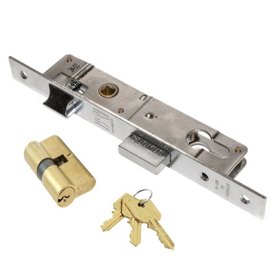 Κλειδαριά Σιδερόπορτας Με αφαλό Χωνευτή Domus 90120