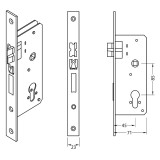 Κλειδαριά Domus EXPORT Κίτρινη Εξώπορτας Τετράγωνη με Κύλινδρο 65mm 90845