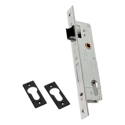 Κλειδαριά Γλώσσας για Σιδηρόπορτες Χωρίς Κύλινδρο Χωνευτή με κέντρο 30-85mm Νίκελ MARTIN MR.06530