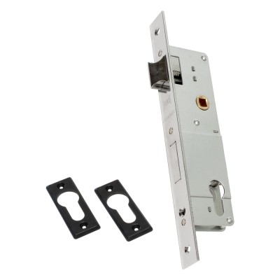 Κλειδαριά Γλώσσας για Σιδηρόπορτες Χωρίς Κύλινδρο Χωνευτή με κέντρο 35-85mm Νίκελ MARTIN MR.06535