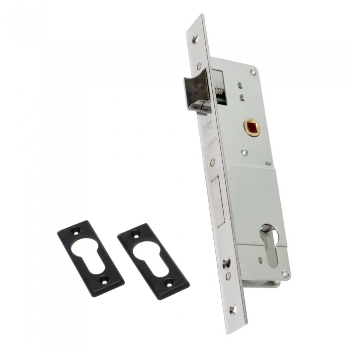 Κλειδαριά Γλώσσας για Σιδηρόπορτες Χωρίς Κύλινδρο Χωνευτή με κέντρο 35-85mm Νίκελ MARTIN MR.06535