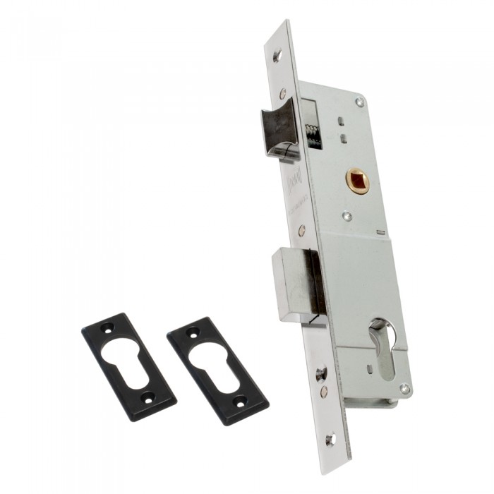 Κλειδαριά Γλώσσας για Σιδηρόπορτες Χωρίς Κύλινδρο Χωνευτή με κέντρο 35-85mm Νίκελ MARTIN MR.06535