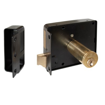 Κλειδαριά Martin Κουτιαστή Μαύρη Δεξιά ( R ) Αυλόπορτας με Αντίκρισμα 08051