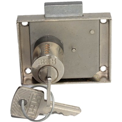 Cas Κλειδαριά Επίπλου Νίκελ Κουτιαστή με Διάμετρο Κυλίνδρου 20mm και Μήκος Κυλίνδρου 35mm (20x35)