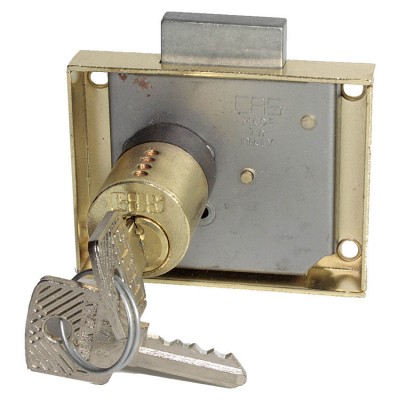 Cas Κλειδαριά Επίπλου Χρυσή Κουτιαστή με Διάμετρο Κυλίνδρου 20mm και Μήκος Κυλίνδρου 35mm (20x35)