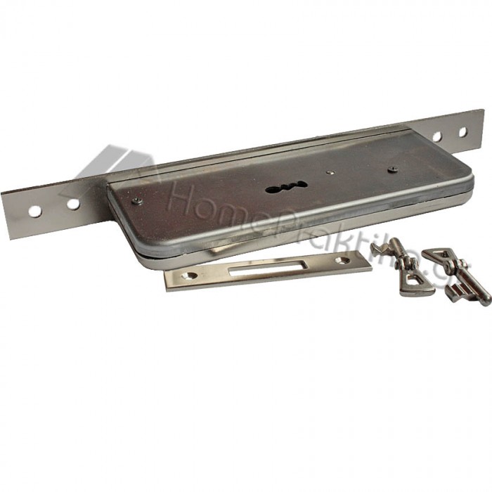 Κλειδαριά Συρόμενης Πόρτας Halz Νίκελ Διπλού Γάντζου 40mm No 850