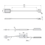Εύκαμπτο Φωτιστικό (διαβάσματος) Kuma Square Emuca Λευκό 5029415 με 2 ενσωμετωμένες θύρες USB και διακόπτη αφής (1 Λυχνία και Μετασχηματιστής)